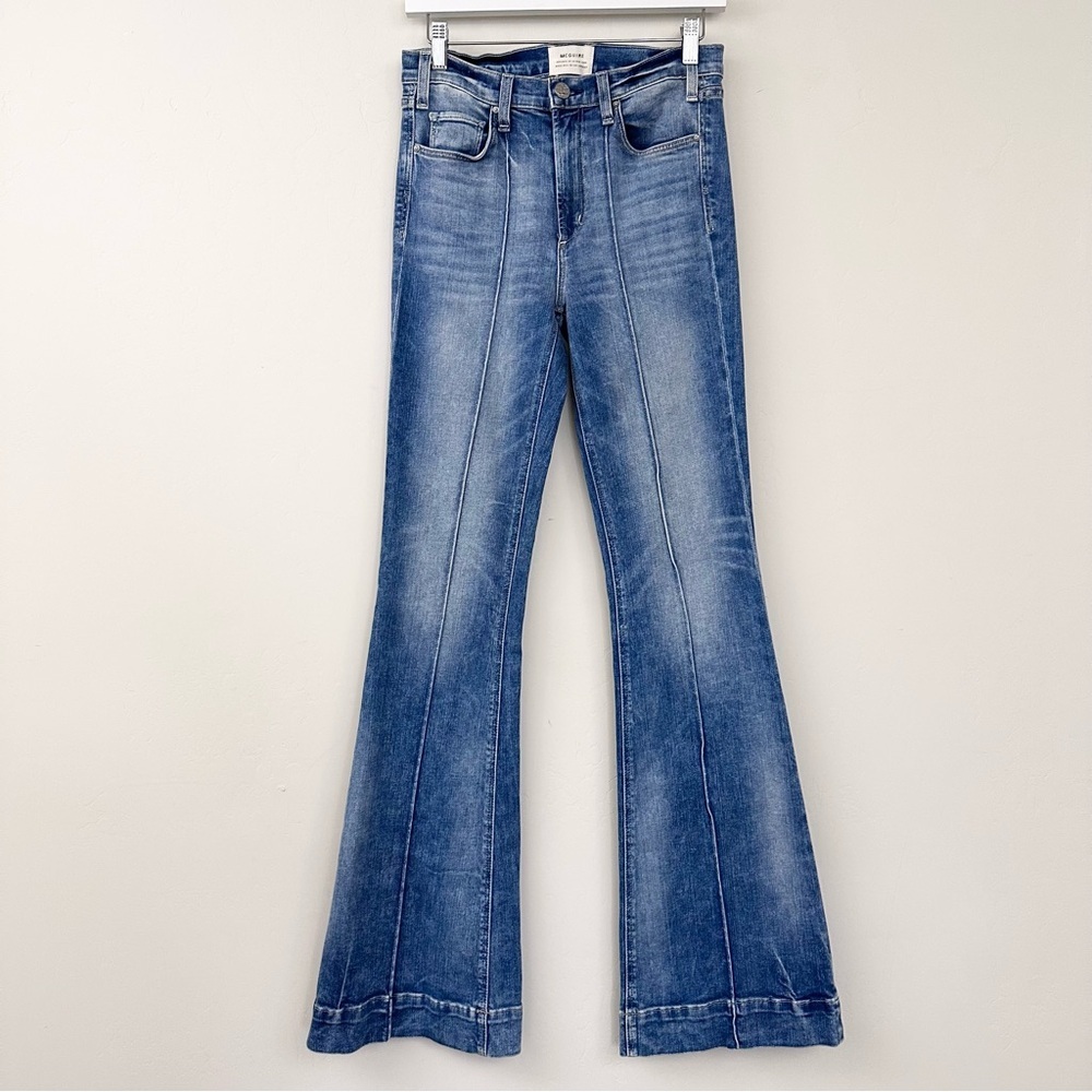 MCGUIRE Flare Front Seamed 70s Style Denim USA Bell Bottom Jeans
